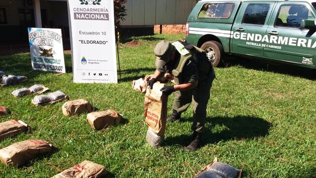Golpe al narcotráfico en Caraguatay: Gendarmería decomisó 216 kilogramos de marihuana