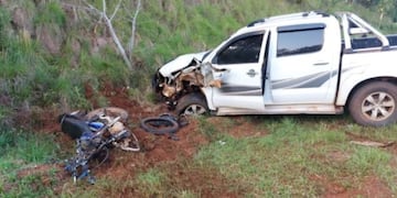 San Vicente: accidente se cobró la vida de un motociclista.
