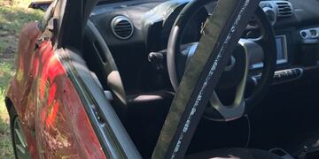 Pesadilla en Anisacate. "Se me cruzó un auto, venían borrachos, venían zizagueando. Me chocaron", contó la víctima. (Gentileza Silvia Danini)