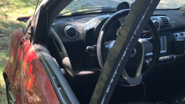 Pesadilla en Anisacate. "Se me cruzó un auto, venían borrachos, venían zizagueando. Me chocaron", contó la víctima. (Gentileza Silvia Danini)