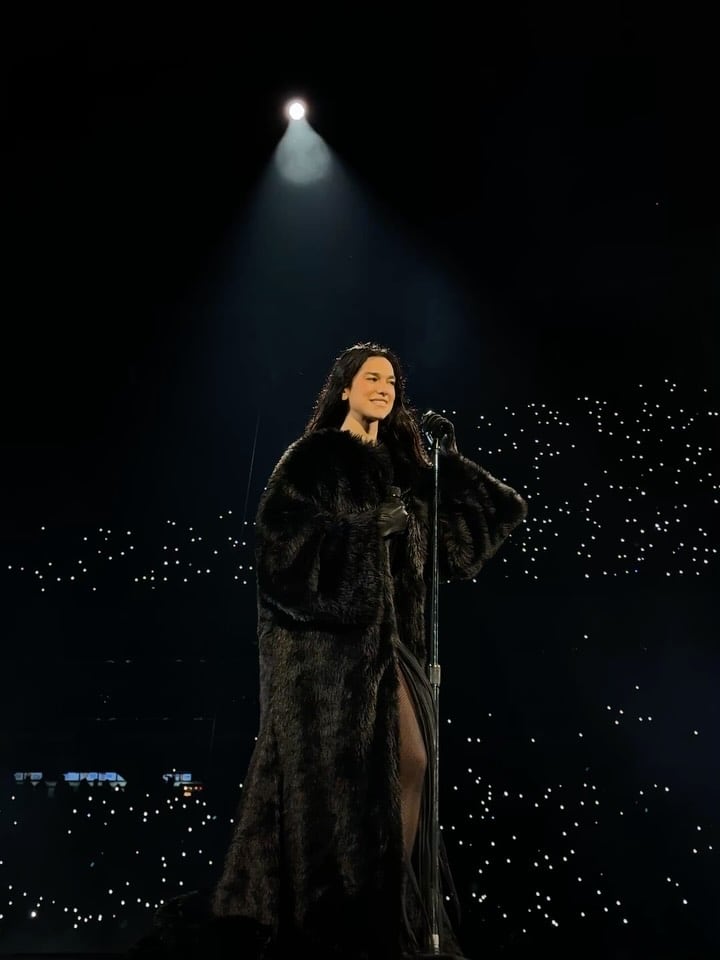 La artista, además de brillar en River, hizo turismo por Buenos Aires.