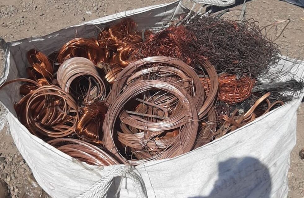 Tras un allanamiento recuperaron más de 2.500 kilos de cobre robados en Maipú