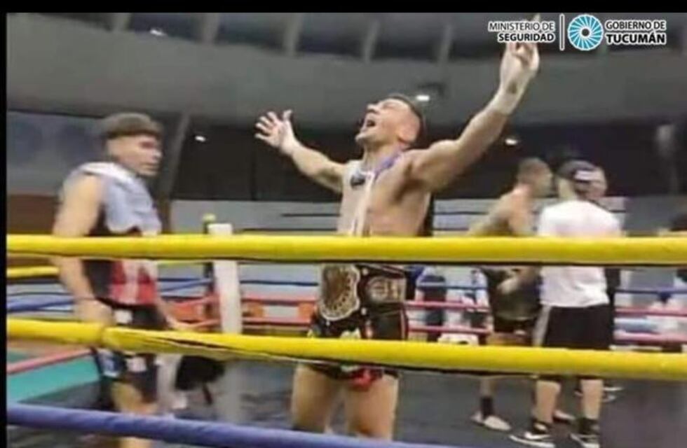 El policía tucumano Maximiliano Gambarte, se consagró campeón en el Mundial Fikmam de Kick Boxing, en Brasil