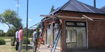 Visita del intendente Carlos Sánchez al Aeródromo Municipal