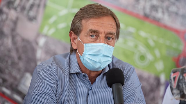 El gobernador Rodolfo Suárez le respondió a los reclamos formulados por los gremios docentes al ministro de Educación de la Nación que visitó la provincia. Gentileza Gobierno de Mendoza