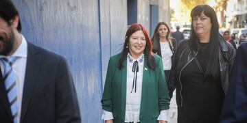 La jueza de casación penal Ana María Figueroa en el Senado 
Foto Federico Lopez Claro