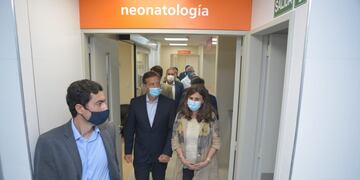 El Gobernador Suarez recorrió las instalaciones del renovado hospital sanrafaelino.