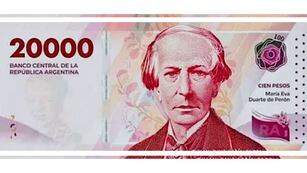 Cuándo estará en circulación el billete de $20.000 en Argentina.
