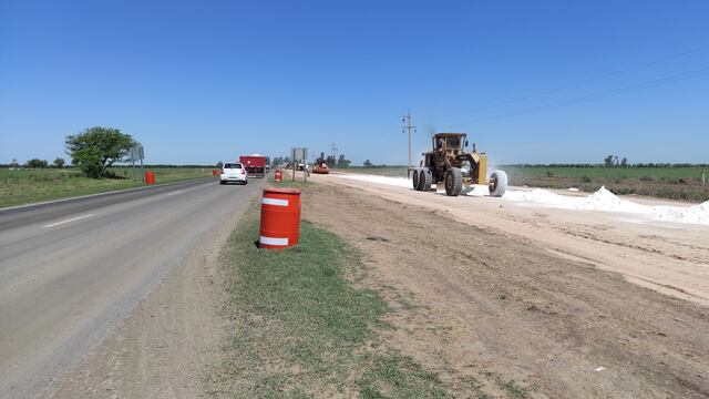 Trabajos en el tramo rural entre Ataliva y Sunchales