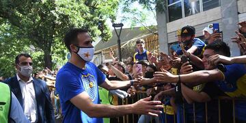 Llegada del plantel de futbol del Club Atletico Boca Juniors al hotel sheraton de Ciudad, donde entfrentará a Argentinos Juniors en la primera semifinal de la Copa Argentina,el encuentro se realizará en el estadio Malvinas Argentinas.