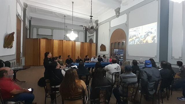 Reunión de seguridad con presidentes vecinales en la Unidad Regional V