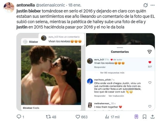 El guiño que nadie esperaba: Justin Bieber recordó a Selena Gomez con el trend de 2016 y rompió internet