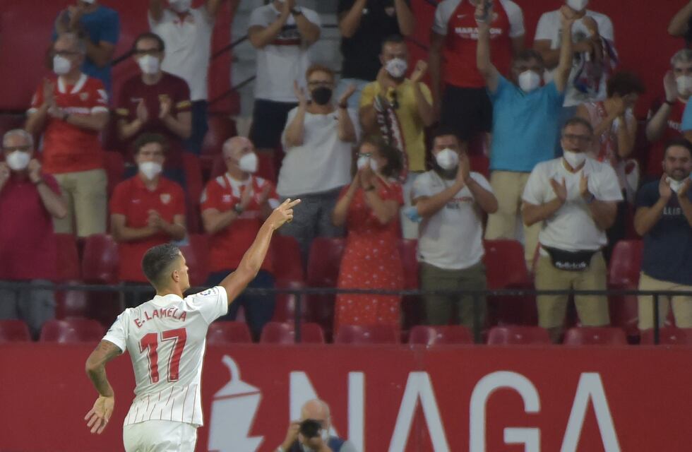 Erik Lamela anotó un doblete en su debut con victoria en Sevilla