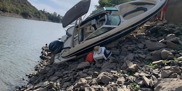 Accidente de lancha en Lago San Roque