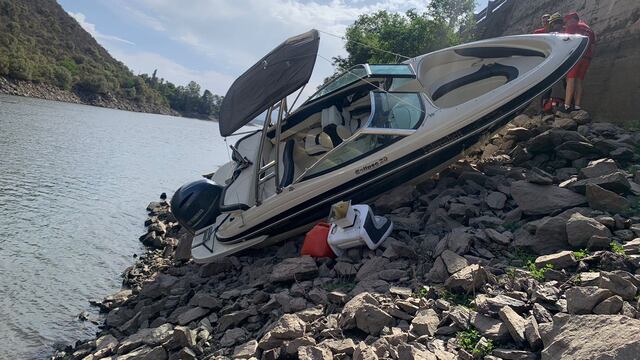 Accidente de lancha en Lago San Roque