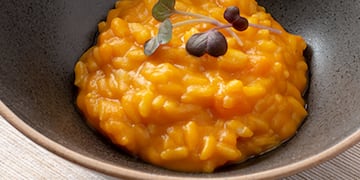 La receta de risotto de calabaza.