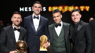 Los argentinos en la última ceremonia.