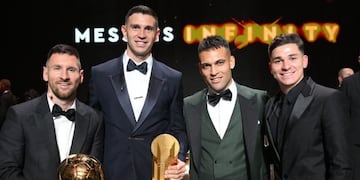 Los argentinos en la última ceremonia.