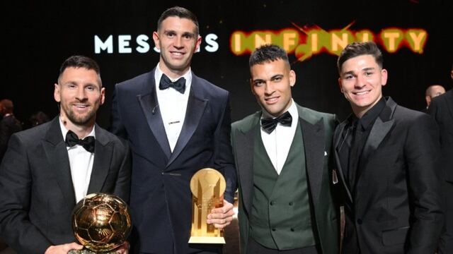 Los argentinos en la última ceremonia.