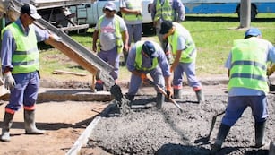 Pavimento en diferentes sectores de Rafaela