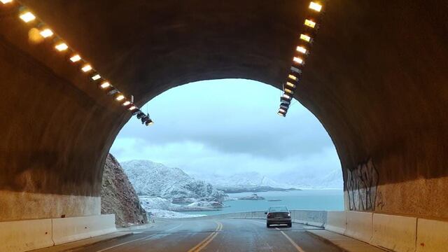 Túnel de Cacheuta a Potrerillos. Posibilidad de nieve en Alta montaña: recomendaciones para viajar en la ruta.