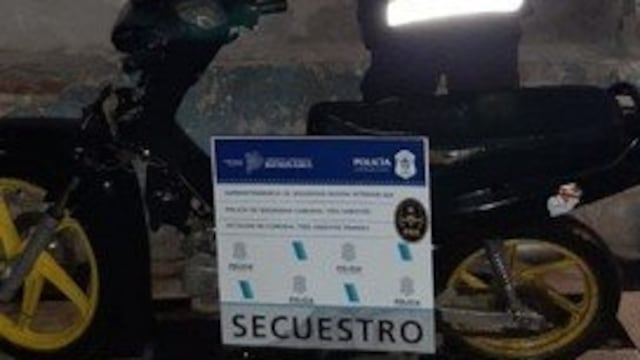 Moto secuestrada