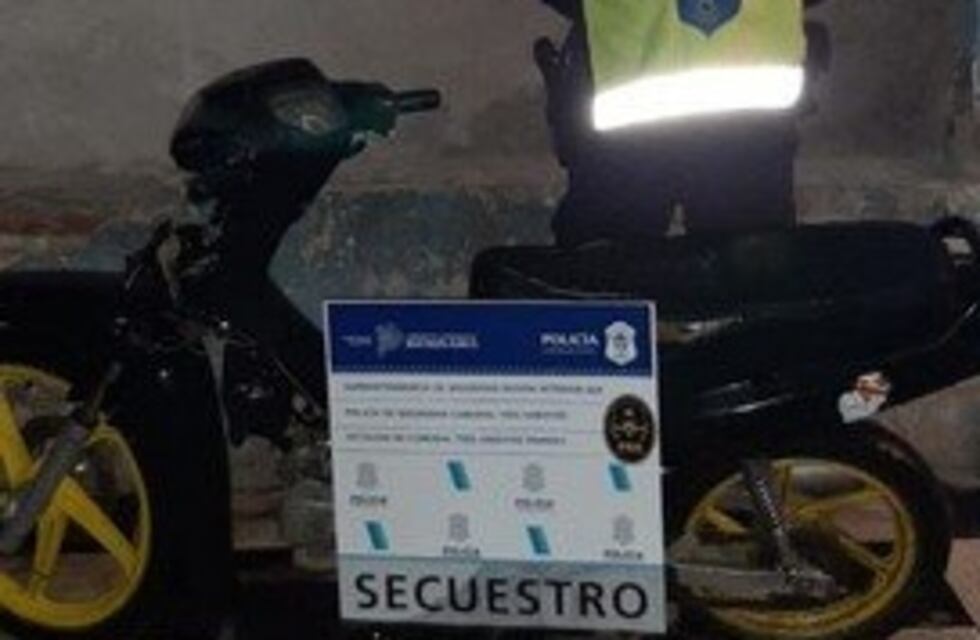 Un menor circulaba en una moto robada y fue aprehendido por encubrimiento