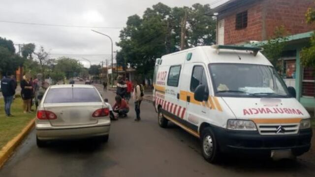 Accidente en Posadas dejó a un menor herido.