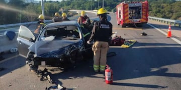 Accidente en la Autovía Punilla: un hombre fue hospitalizado tras perder el control del vehículo. Fotos: CP VIVO.