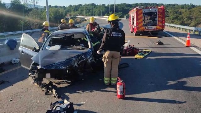 Accidente en la Autovía Punilla: un hombre fue hospitalizado tras perder el control del vehículo. Fotos: CP VIVO.