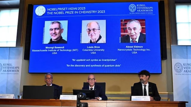Los galardonados del premio Nobel de Química.