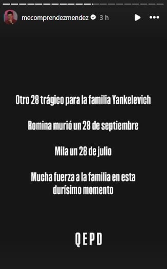 Gustavo Méndez a través de Instagram.