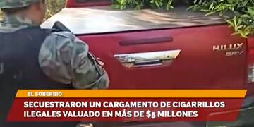 El Soberbio: secuestran millonario contrabando de cigarrillos.
