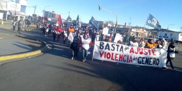 El Plenario de Trabajadoras y el PO marcharon por el centro de la ciudad.