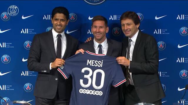 Lionel Messi fue presentado en el PSG.