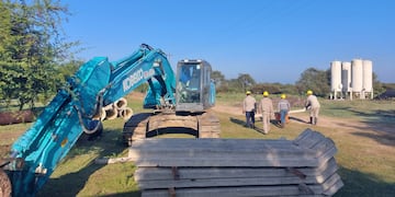 Obra de toma de agua en Gualeguaychú