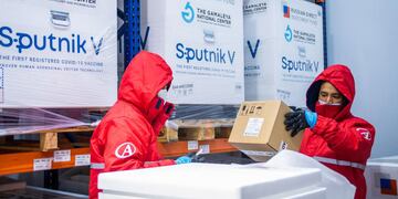 Vacunas rusas Sputnik V llegan a Argentina (Foto: Presidencia)