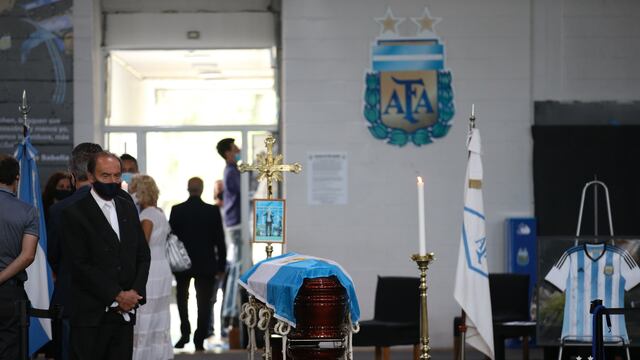 El velatorio de Alejandro Sabella se realizó en el predio de la AFA en Ezeiza. (AFA)