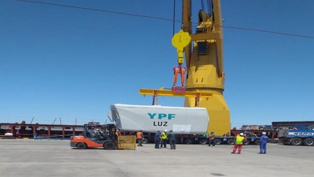 Llegaron a Bahía Blanca nuevos equipos para la construcción de la segunda parte de Los Teros