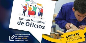 Habilitan inscripciones a la Escuela de Oficios en Montecarlo.