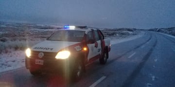 La carpeta asfáltica con hielo (Policía de Córdoba).