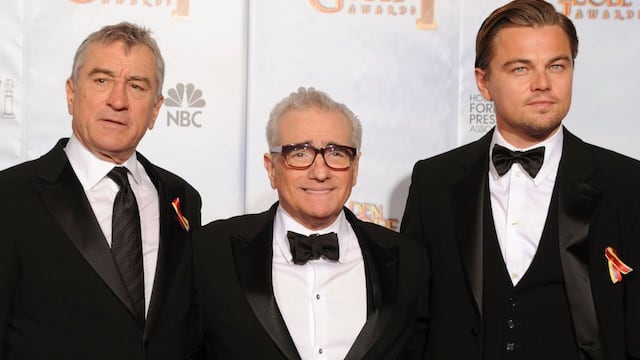 Robert De Niro, Martin Scorsese y Leonardo DiCaprio.