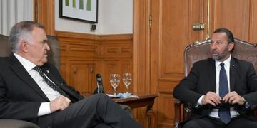 Jaldo recibió a Juri en casa de gobierno.