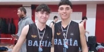 Lautaro Jaimes y Lionel Gómez Lepez ganaron el zonal U17 con la selección de Bahía Blanca.