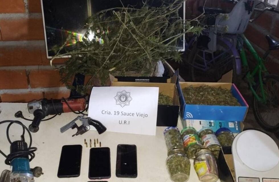 Secuestro de armas, balas y droga en varios allanamientos