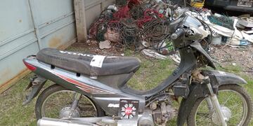 Moto recuperada por la PDI: estaba en el corralón