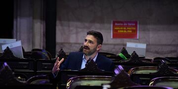 El diputado nacional por el Partido Socialista (PS), Enrique Estévez, marcó su malestar por la no participación oficialista en la sesión de Diputados. (@diputadosar)