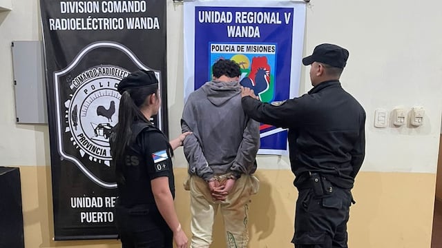 Detuvieron en Wanda a un joven acusado de robo agravado con arma de fuego.
