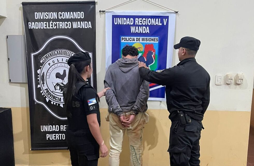 Detuvieron en Wanda a un joven acusado de robo agravado con arma de fuego
