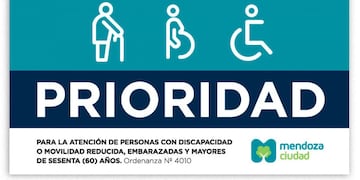 Este es el cartel que deberán exhibir todos los establecimientos de la Ciudad de Mendoza que atiendan a público en general. Gentileza MCM